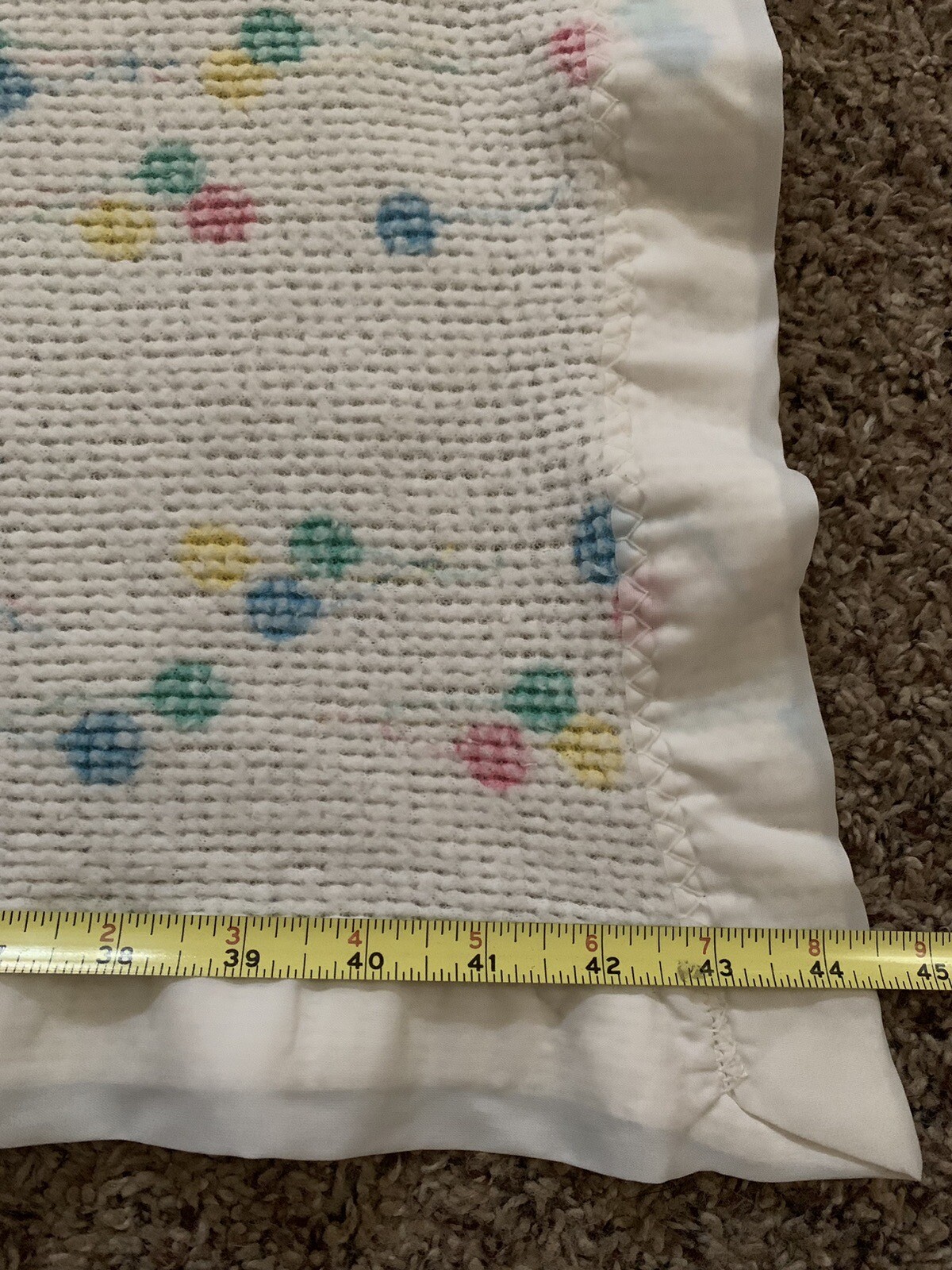 Baby Baby Blanket Vintage Balloons White Thermal Waffle Weave