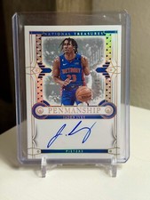 2023-24 Panini NATIONAL TREASURES #P-JIV Penmanship GOLD Jaden Ivey /10