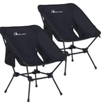 MOON LENCE Portable Camping Chairs 2 Pack, Backpacking Chairs,The 3rd Gen Foldin