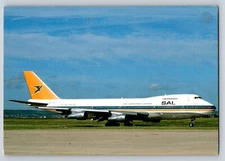 Transport SAL South Africa Airlines Boeing 747 Aircraft postcard 4x6