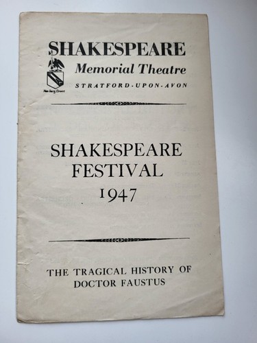 Signiertes Shakespeare Memorial Theatre Die tragische Geschichte des Doktor Faustus 1947