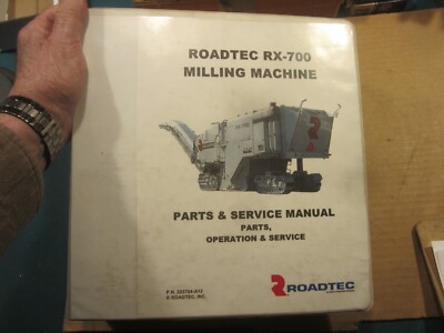 Roadtec RX-700 Milling Machine Parts and Service Manual | eBay