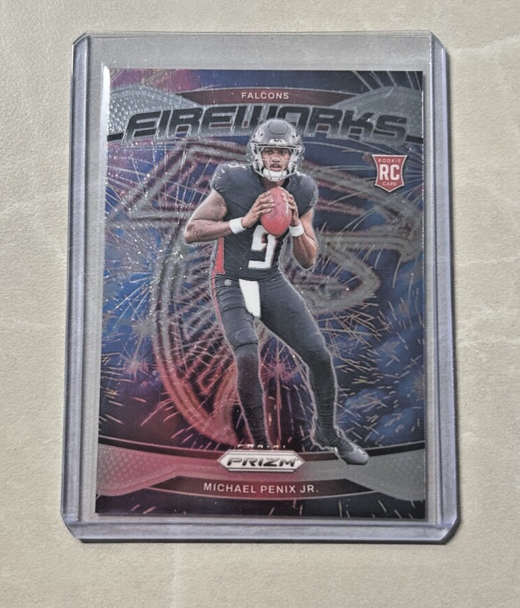 2024 Panini Prizm - Fireworks Michael Penix Jr. #16 Silver Prizm (RC)