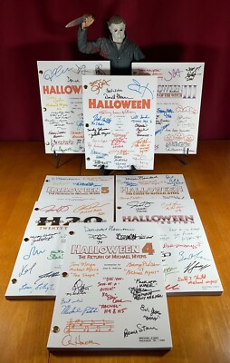 Halloween 1-8 Script Bundle Signed- Autograph Reprints- 8 Scripts