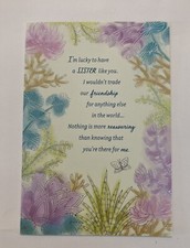 Happy Birthday Hallmark Greeting Card To Sister nice sentiment with tracking