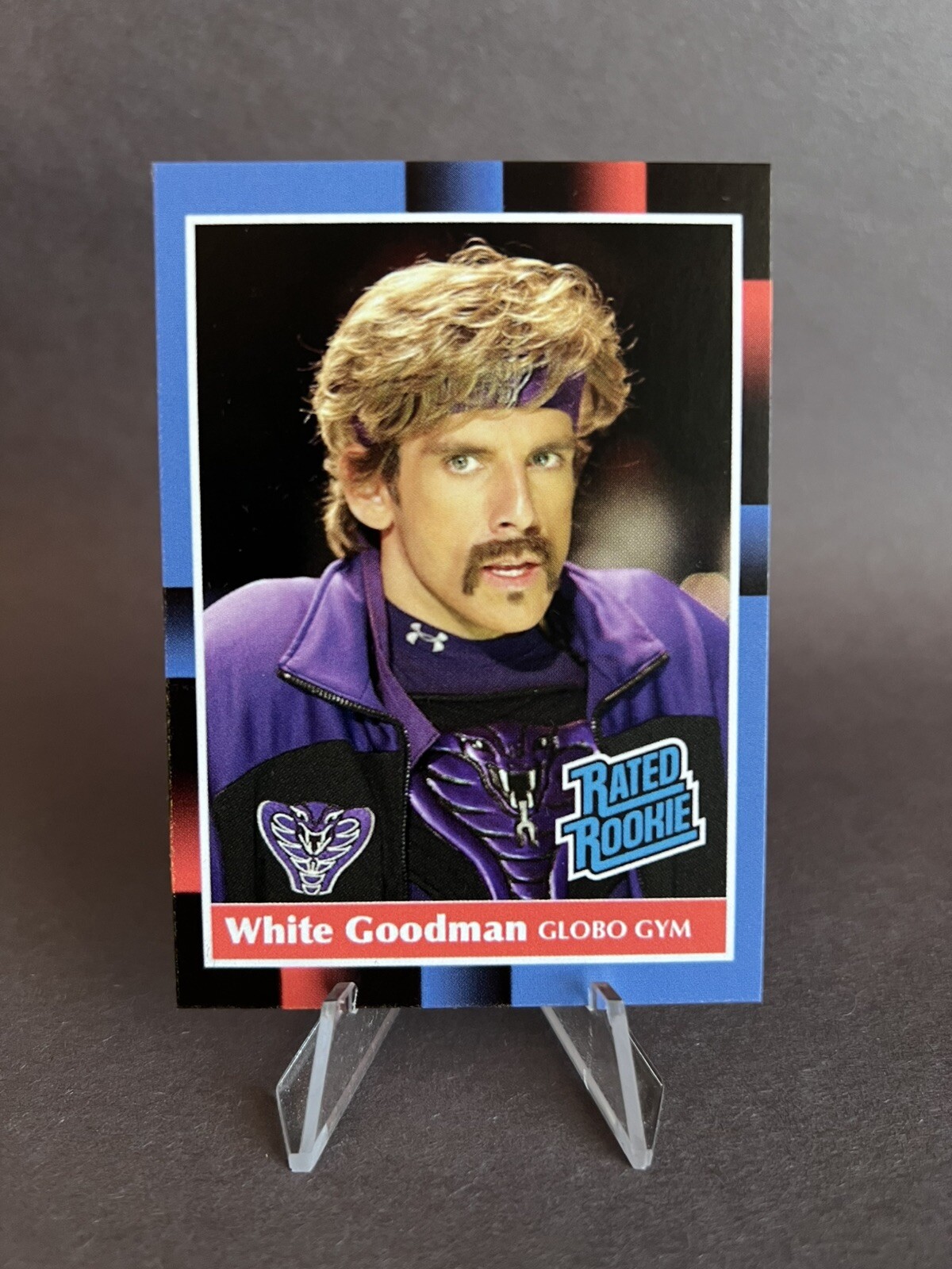 White Goodman Custom Baseball Card - Donruss Rated Rookie Style - Dodgeball