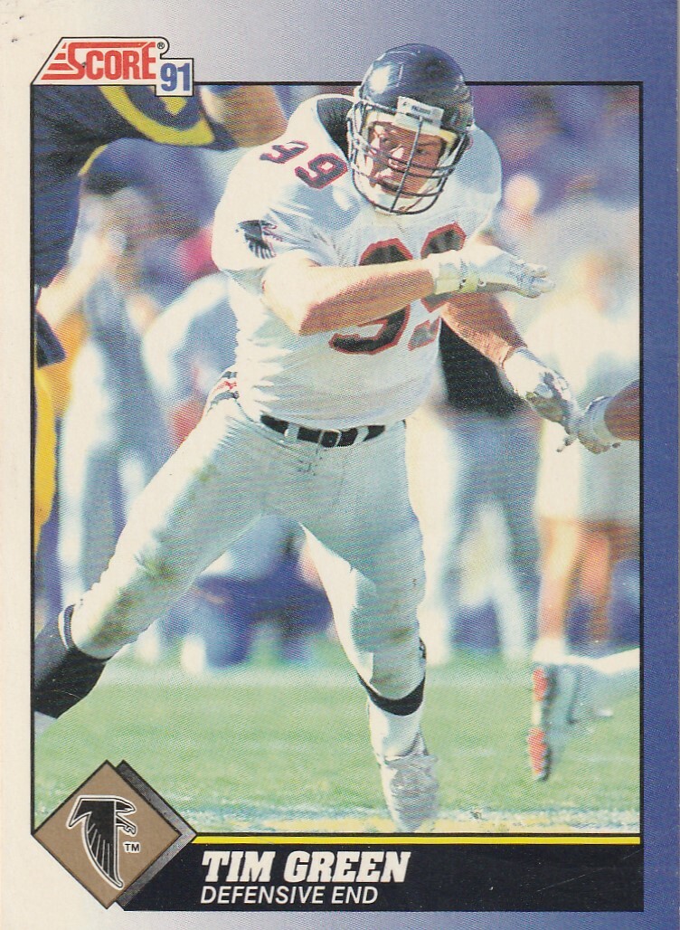 FREE SHIPPING-MINT-1991 Score Tim Green #99-PLUS FALCONS BONUS CARDS