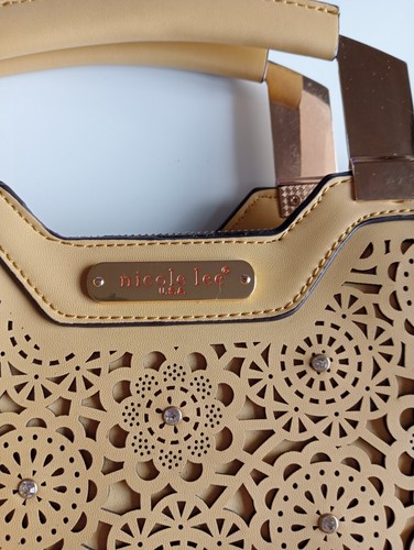 Nicole Lee Handbag Women's Satchel Tote Purse Bag Yellow, Free Postage - Picture 3 of 8
