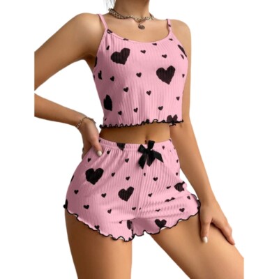 Summer Women's Round Neck Tank Tops And Shorts Pajama Set Sexy Pajamas Nightwear | eBay Summer Women's Round Neck Tank Tops And Shorts Pajama Set Sexy Pajamas Nightwear | eBay