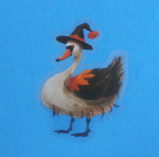 Fun Cute Halloween Animal Transparent Sticker 2.25" x 1.58" AE 