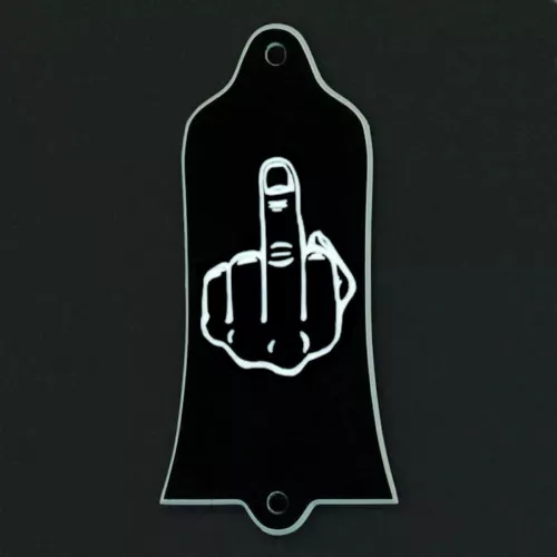 GUITAR TRUSS ROD COVER - Engraved Etched - Fits USA GIBSON - MIDDLE FINGER FU