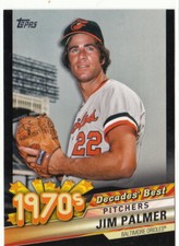 2020 Topps Decades' Best Black #DB32 Jim Palmer Orioles/299