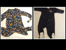 NFL TEAM APPAREL Chicago Bears 3-6 6-9 12 Month or 4 Pajama Sleepwear Choice NWT