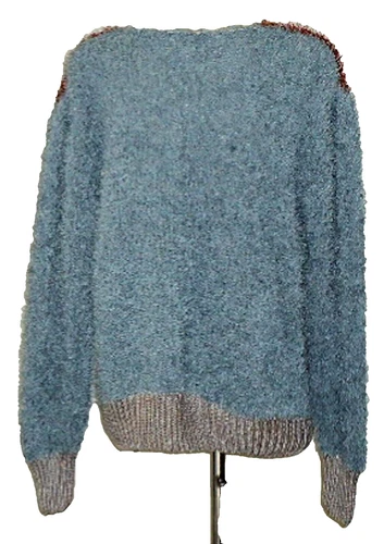 MENDILIcollection FloralSatinAppliquéMultiColoredAcrylicLtWtThreadKnit - Picture 5 of 5