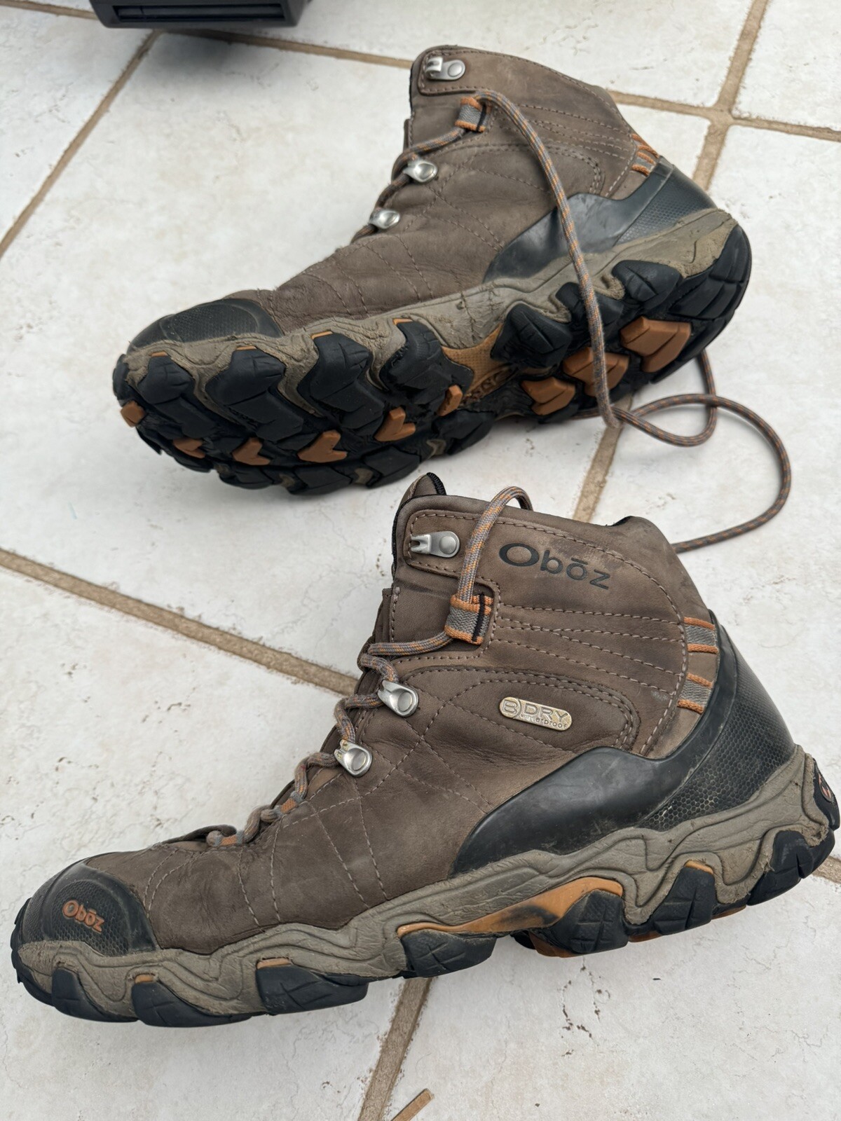 Oboz Bridger B Dry Mens Size 10 Leather Waterproof Hiking Boots Pre