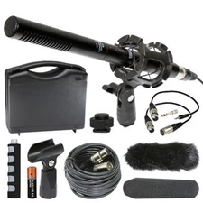 Panasonic AG-3DA1 Camcorder External Vidpro XM-55 13-Piece Video Microphone Kit