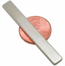 2" x 1/4" x 1/16" Block - Adhesive Backed - Neodymium Magnet