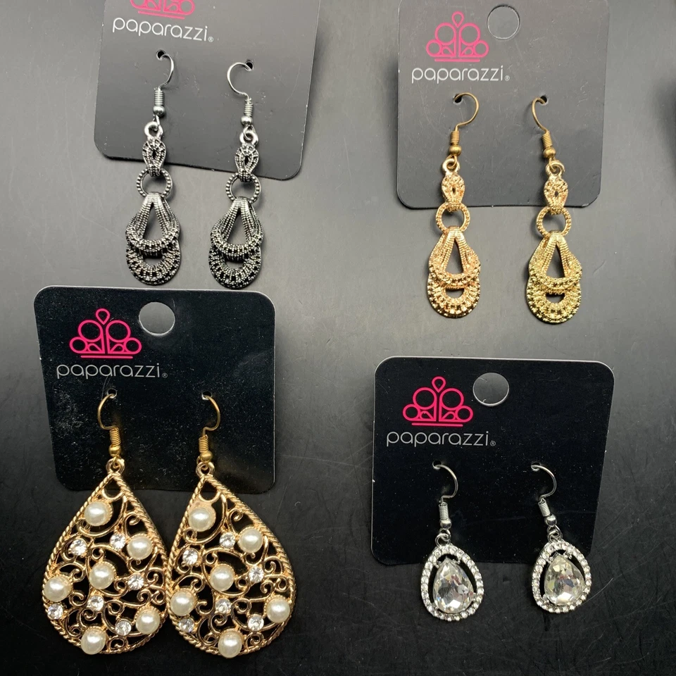 Lote Pendientes Paparazzi Colgante Gancho Flor Boho Bambú Imitación Perla Grande Grande Foto 3 de 4