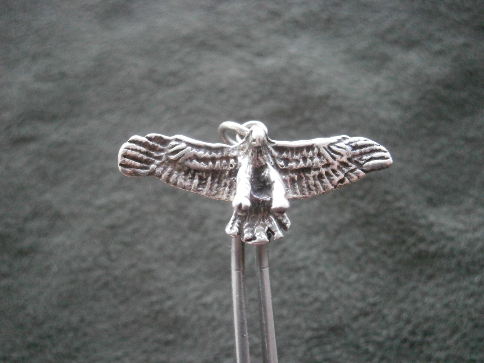 Hovering Eagle Vintage Solid 925 Sterling Silver … - image 1