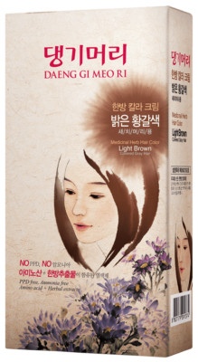 Daeng Gi Meo Ri - K-Beauty Herbal Hair Color Dye For Gray Hair - (Light Brown)