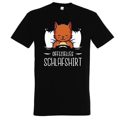 Youth Designz Official Sleep Mens T-Shirt Printed Funny Cat Sleeping 