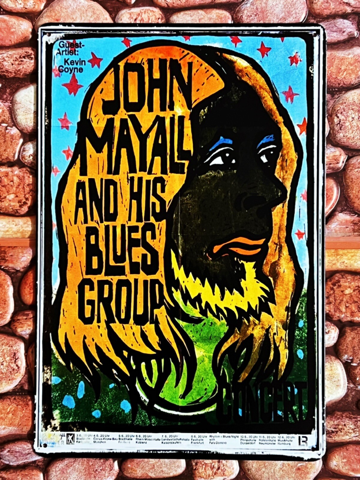 JOHN MAYALL AND HIS BLUES GROUP IN CONCERT TIN POSTER