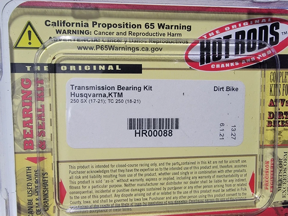 Kit de rodamientos de transmisión Husqvarna KTM 250 300 TE TC TX 300i 250i SX XC XC-W TPi Foto 2 de 4