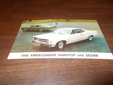 1968 AMC Ambassador Hardtop and Sedan Vintage Advertising Postcard