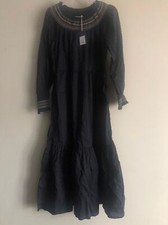 Balloon Long Sleeve Tiered Dress Universal Thread Gray sz S Smocked Pullover