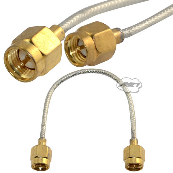 RG405 SMA Male to Male Straight RF Coax Jumper Pigtail Short Cable Gold