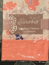 The Peanut Shell Cantonniere Window Valance Pink Floral 53" X 14" NEW ff1