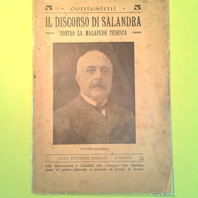SALANDRAS REDE GEGEN DEN DEUTSCHEN BÖSEN NERBINI 1915