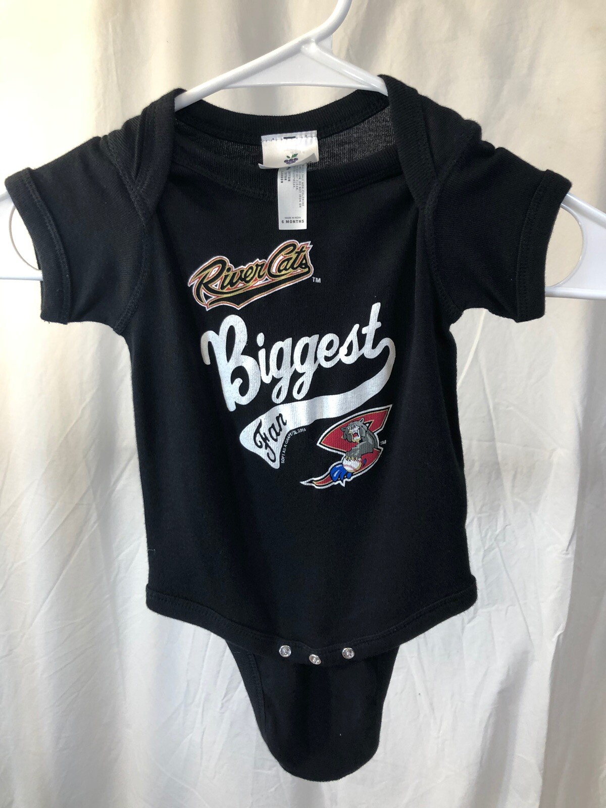 Sacramento River Cats Baby One piece Size: 6 month Soft As a Grape Minor League