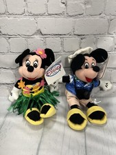 Disney Mickey Mouse Bean Bag Plush Lot Of 2 The Disney Store Hawaii