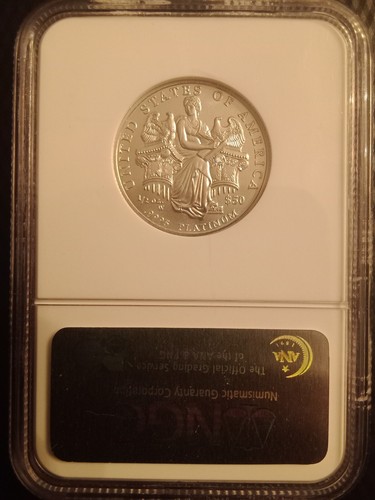 2006-W $50 BURNISHED PLATINUM EAGLE NGC MS70 SEMI-KEY 2,577 MINTED - Picture 2 of 2