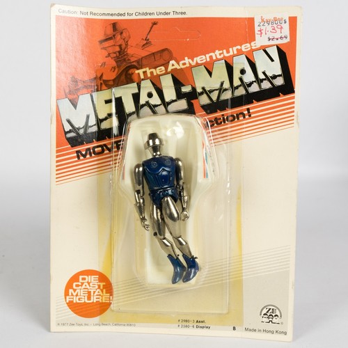 Sin usar, en caja 1977 Zee Toys Zylmex Adventures of Metal-Man figura Skysled set cyborg - Imagen 1 de 4