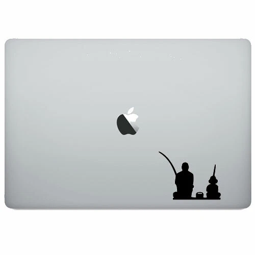 Adesivo de pesca pai e filho para Macbook trackpad laptop caneca copo decoração arte - Imagem 3 de 4