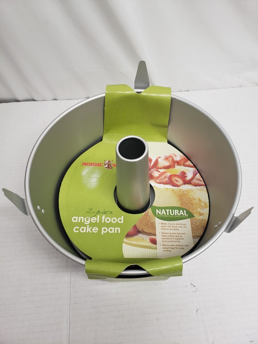 NEW CAKE PAN Nordic Ware Natural Aluminum Commercial 2-Piece Angel