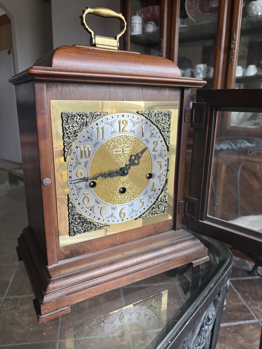 ☆GE204【中古品】ヴィンテージデスク　幅129cm Working 1980's Howard Miller 612-429 Mantel Clock Mechanical Wind