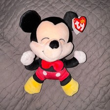 New Ty Beanie Babies Disney Mickey Mouse 7.5 Plush NWT FREE SHIPPING