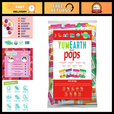 Organic Fruit Flavored Lollipops Variety Pack - 250 Allergy-Friendly, Gluten-Fre