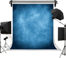 5x7ft Dark Blue Abstract Backdrops Blue Portrait Professional Backgrounds Retro
