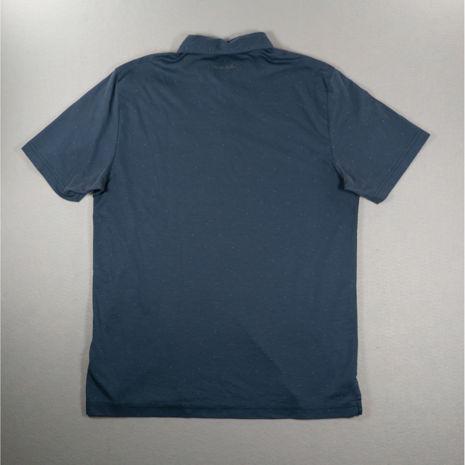 TravisMathew Mens Navy Blue Micro Dot Pima Cotton Blend Polo Shirt Large image 5