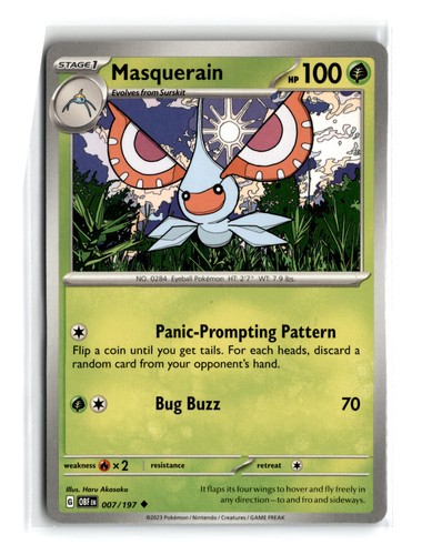 Masquerain Pokemon TCG Card 007/197