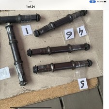 Job Lot x5 Bottom Bracket Axle Spindle Cotterless with nuts Vintage Bikes