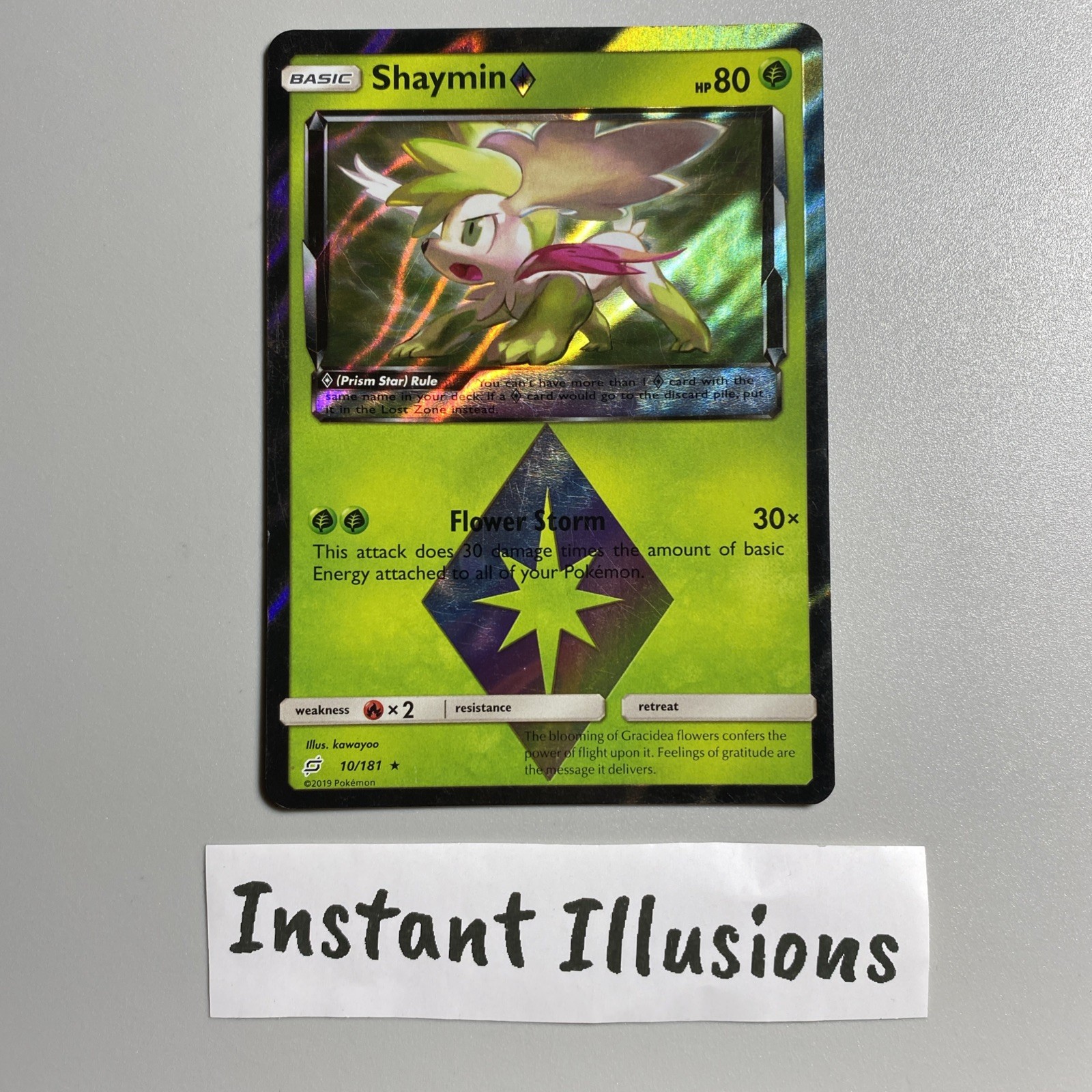 Shaymin - Team Up Prism Star Holo 10/181 Rare Pokemon Tcg
