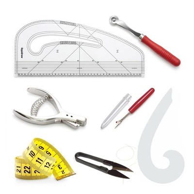 7 Piece Sewing & Dressmaking Set | Pattern Maker Ruler, Pattern Notcher, Trac...
