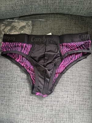 New CANDYMAN Mens Zebra Fuchsia Brief Underwear