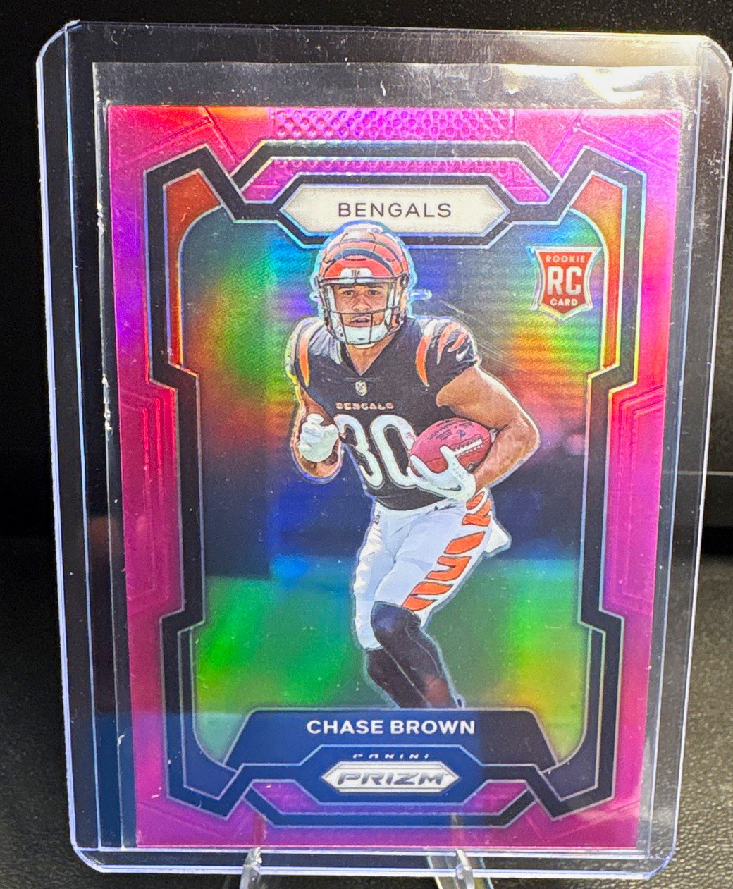Panini Prizm 2023 Rookies Chase Brown #318 Pink Prizm Cincinnati Bengals RC