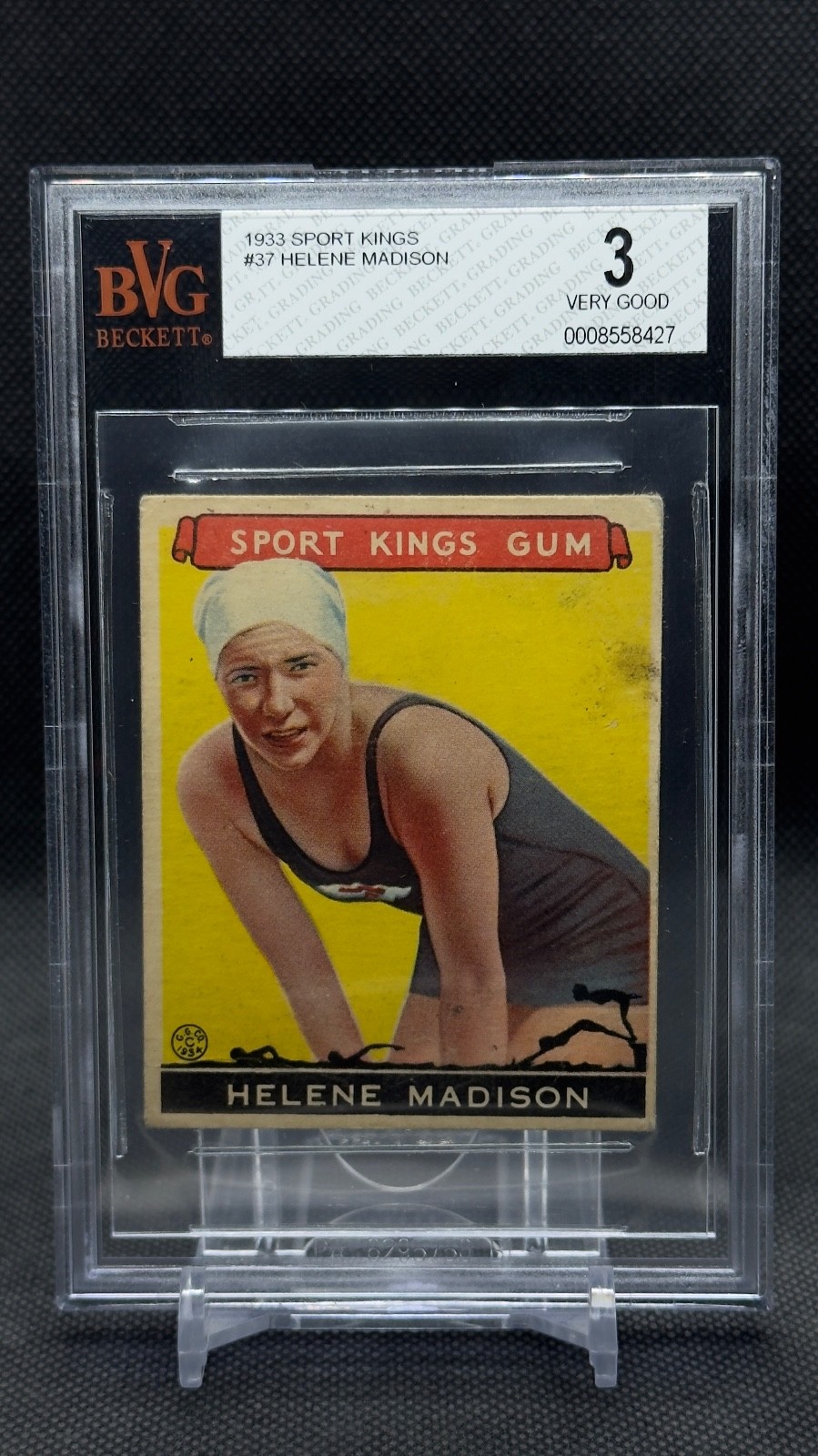 1933 SPORT KINGS 37 HELENE MADISON BVG 3 VERY GOOD GOUDEY KING